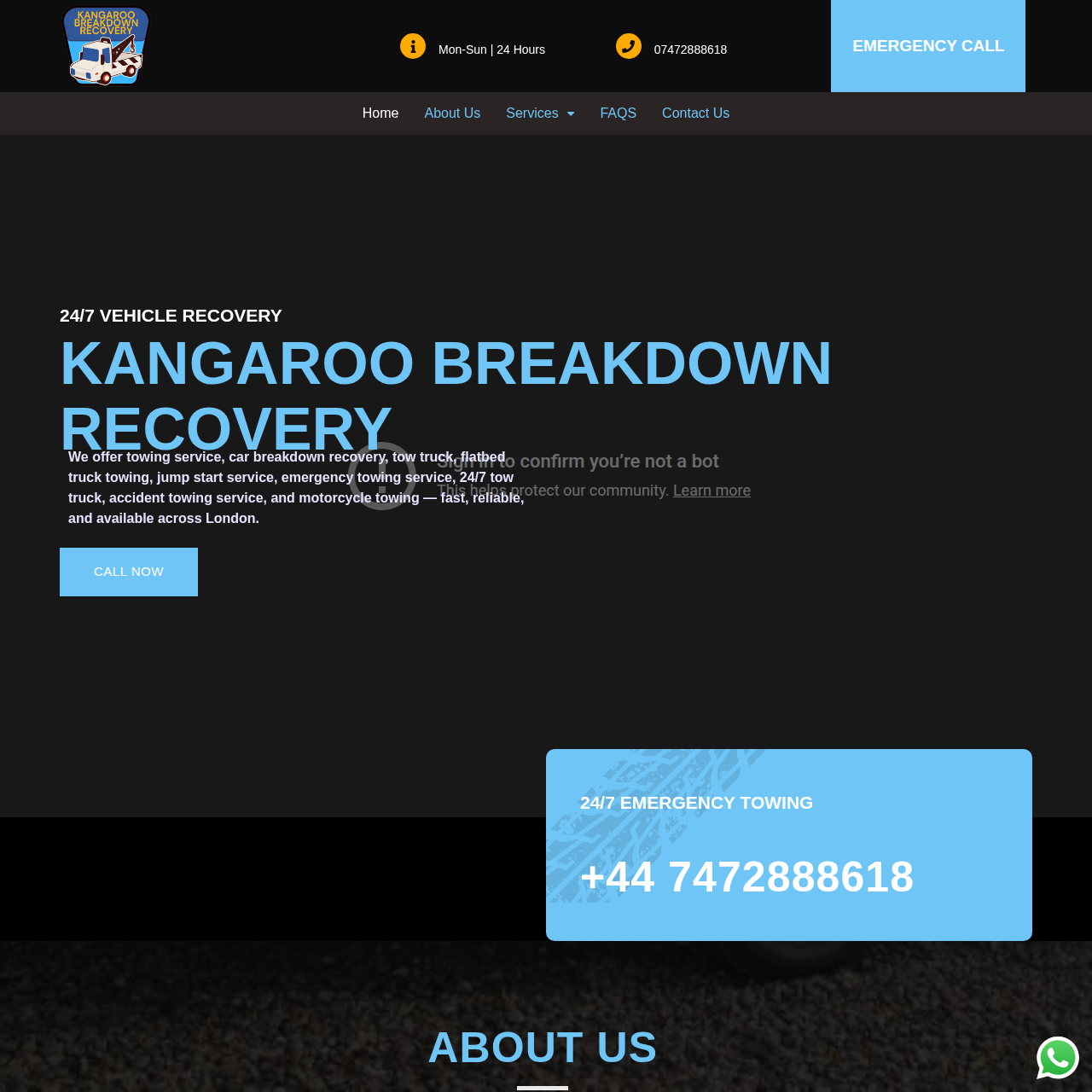 Kangaroobreakdownrecovery.co.uk 247 Towing & Roadside Assistance