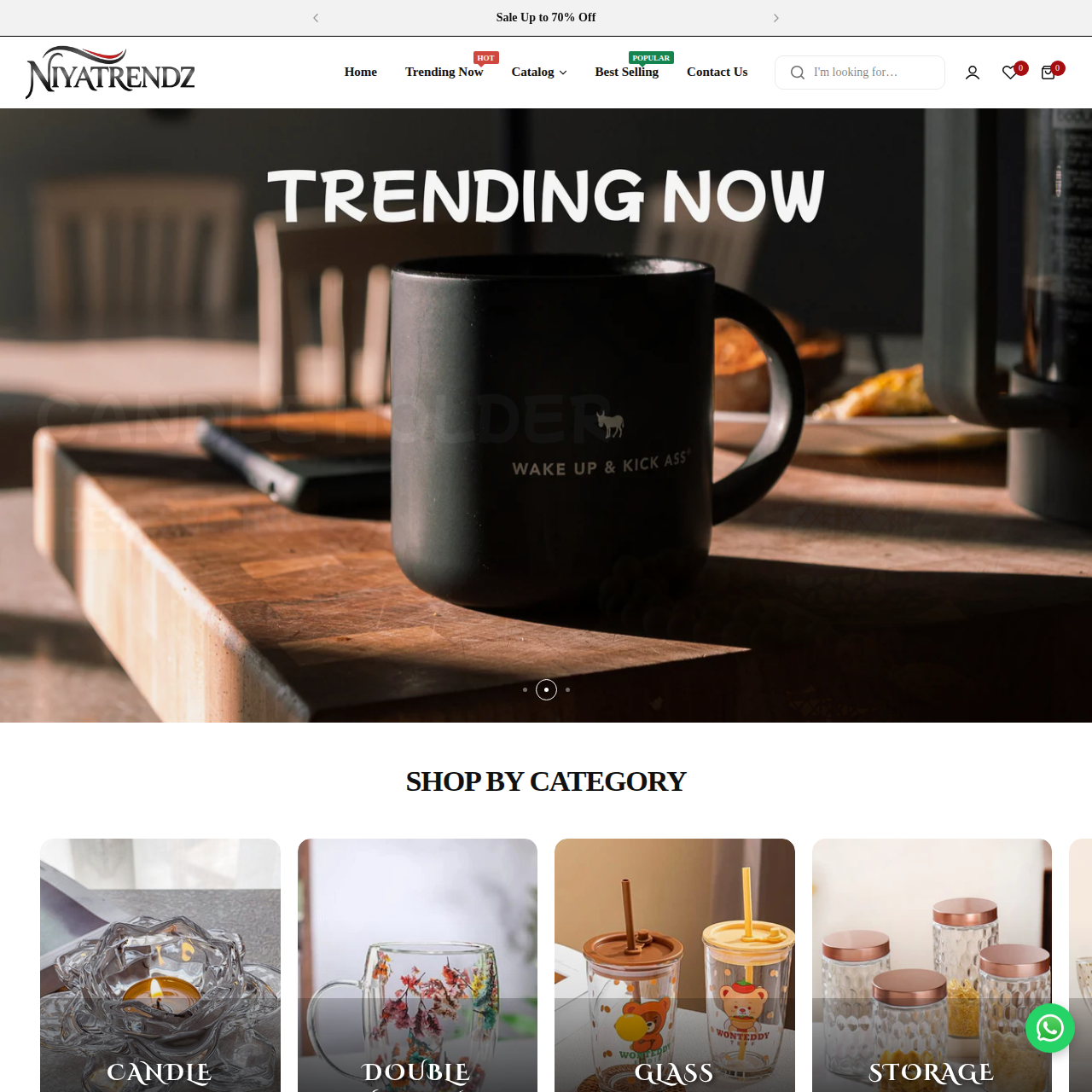 NiyaTrendz.com Premium Mugs Glasses Storage Jars